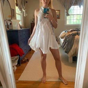 Free People Intimates & Sleepwear - Free People Intimately Halter Lace Slip Trapeze Free People Intimates & Sleepwear - Free People Intimately Halter Lace Slip Trapeze